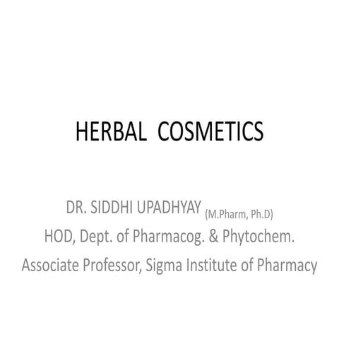 Herbal Cosmetics
