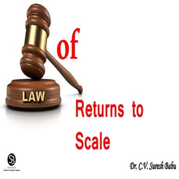 Laws of returns to scale