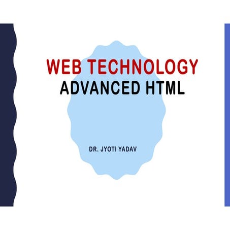 3. Web Technology Advanced HTML | PDF