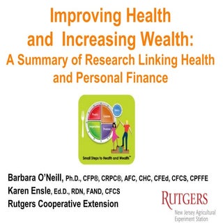 Health and Wealth Research Summary-...