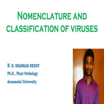 Nomenclature and classification of viruses