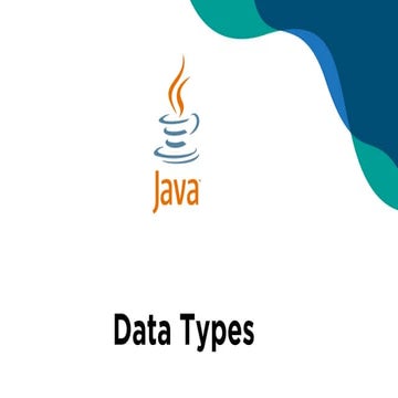 Data types in Java | PPT