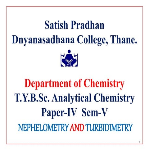 3.3 nephelometry and turbidimetry