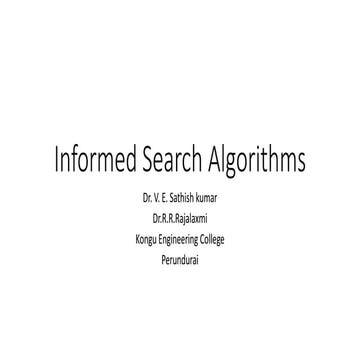 3.informed search | PPTX | Search | Internet