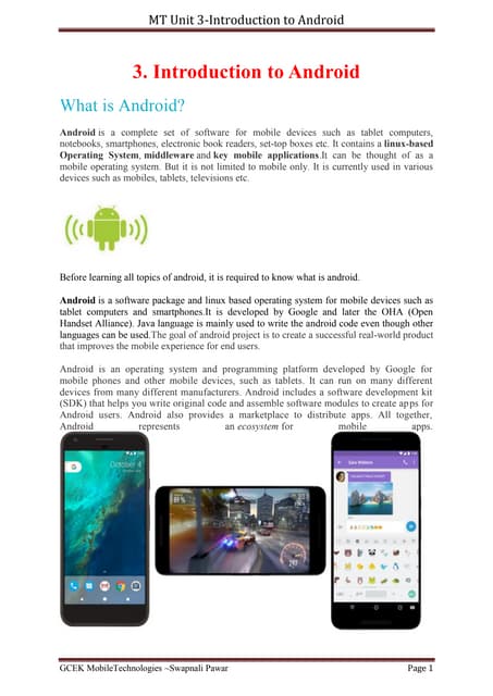 Introduction to android