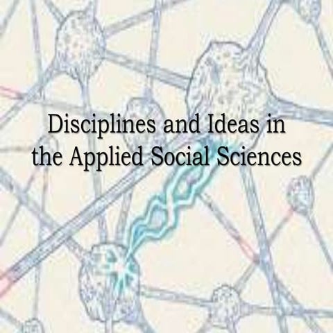 week 3. disciplines and ideas in the applied social sciences