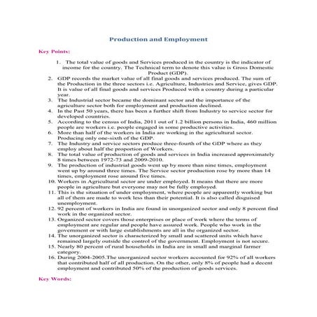 3. production and employment