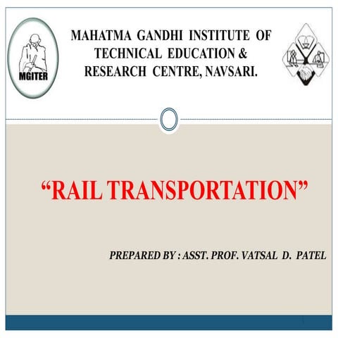 3. RAIL TRANSPORTATION (TRE) GTU 3150611