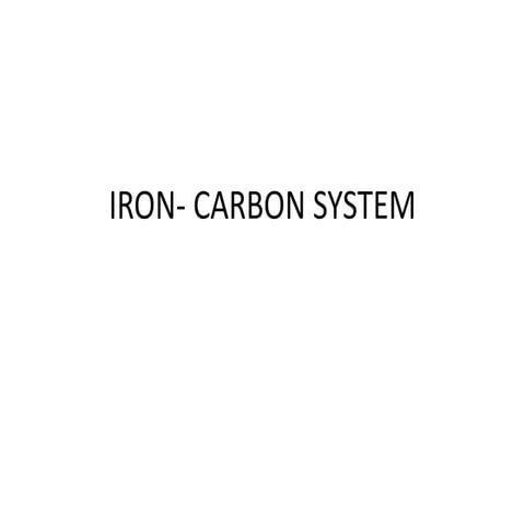 iron  carbon system