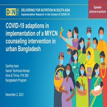 COVID 19 adaptions in implementation of a MIYCN counseling intervention in ur...