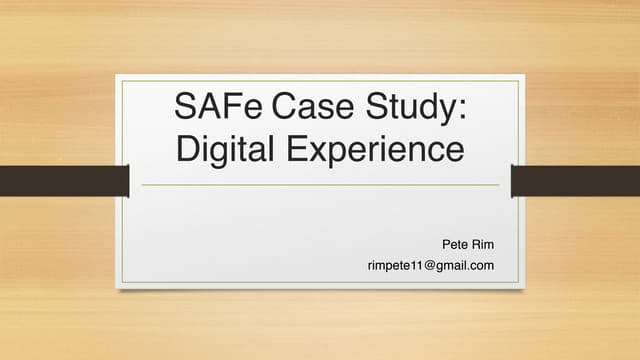 [AKC2021] SAFe case study digital experience(Pete Rim)