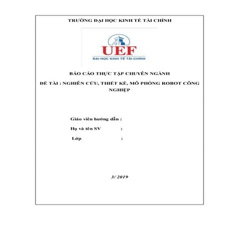 NGHIÊN CỨU, THIẾT KẾ, MÔ PHỎNG ROBOT CÔNG NGHIỆP  - TẢI FREE ZALO: 0934 573 149
