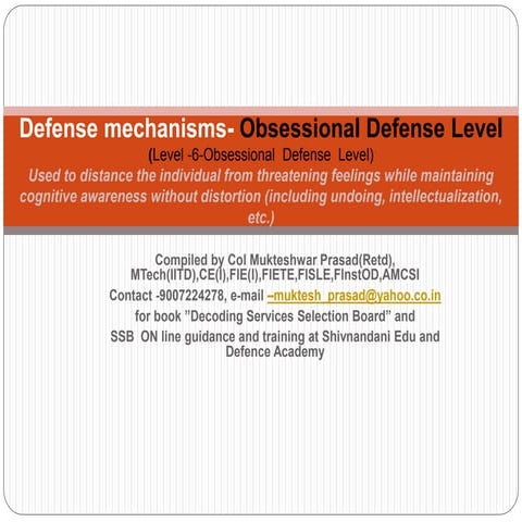 3.Defense mechanisms-Obsessional Defense Level.pptx