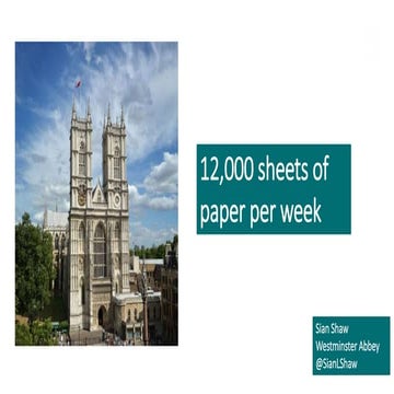 12,000 sheets of paper per week