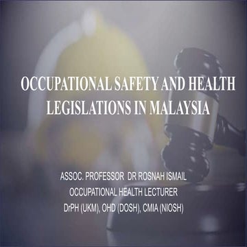 3.1  OSH Legislations for Principle.ppt