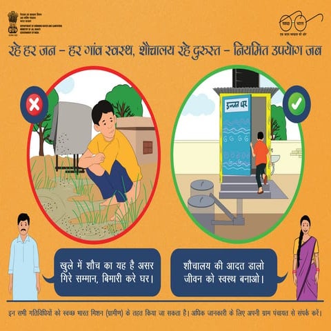 Open Defecation wall poster HIndi