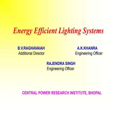 3.3 Energy Efficient Lighting Systems ppt-AK.KHANRA.ppt