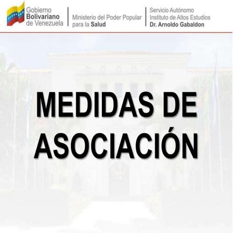 Medidas Asociación con ejercicios y ejemplos