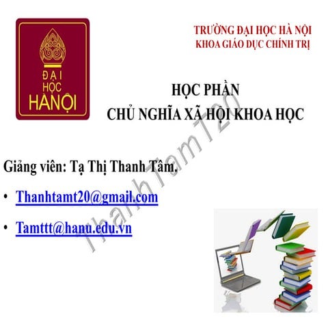 CNXHKH - môn học chính trị trường đại học