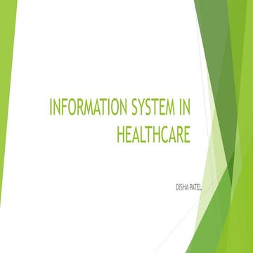 3.1 Information  system in healthcare (ICT)