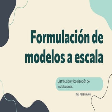 3.1 Metodo SLP TALLER formulación de modelos a escala | PDF