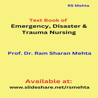Text Book of Emergency Disaster and Trauma Nursing  Book