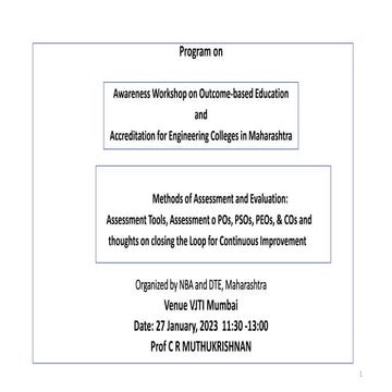 Outcome based education engineering education