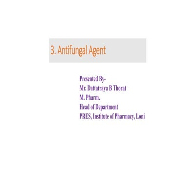 ANTIFUNGAL AGENT-Introduction and Classification