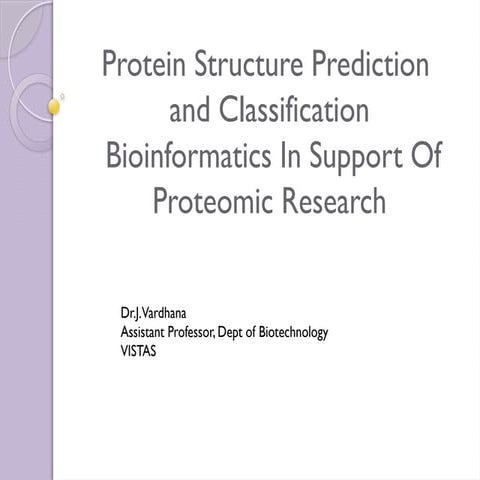Protein structure prediction  and classification.pptx