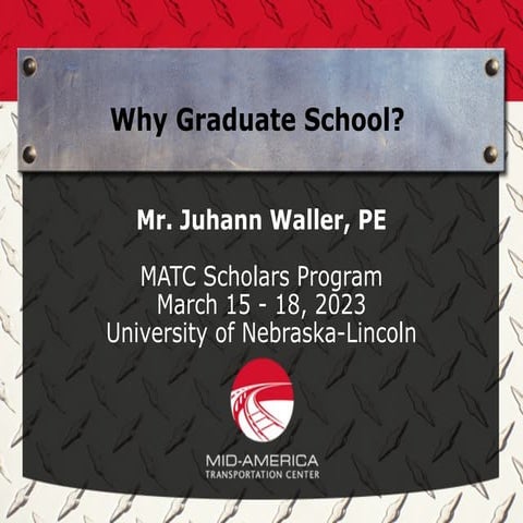 2023 MATC Scholars Program: Why Graduate School?