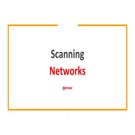 Network Scanning refers to the set of procedures adopted for identifying a ne...