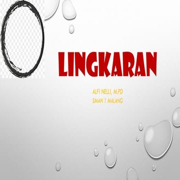 Materi lingkaran kelas 12 - Persamaan lingkaran