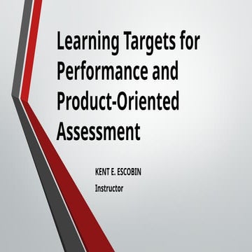 Learning Targets_For Education and Reviews