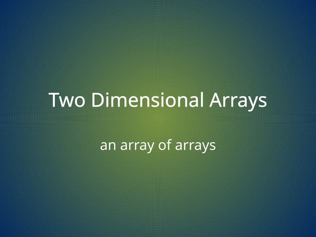 TwoDArrays which can easily help you understand java 2D arrays.pptx