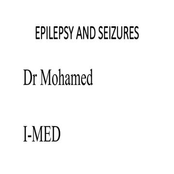 Seizure and epilepsy | PPTX