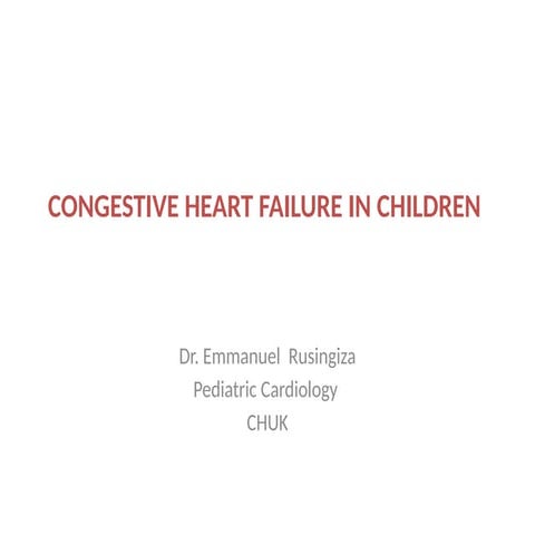 Heart failure in children 2021 | PDF