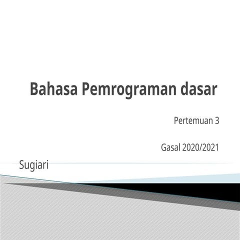 Materi mata pelajaran teknik pemrograman mikroprosesor dan mikrokontroler-Bah...