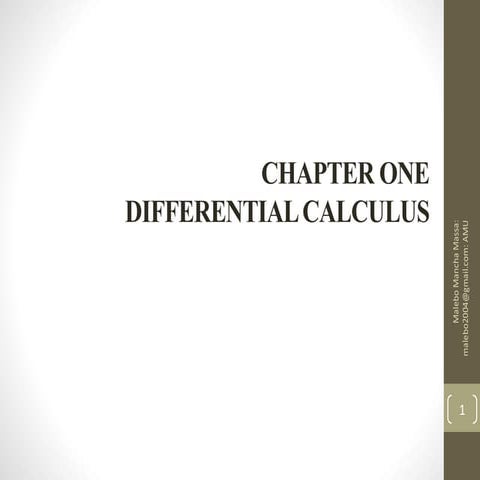 3. Differential Calculus= Revised. arba minch