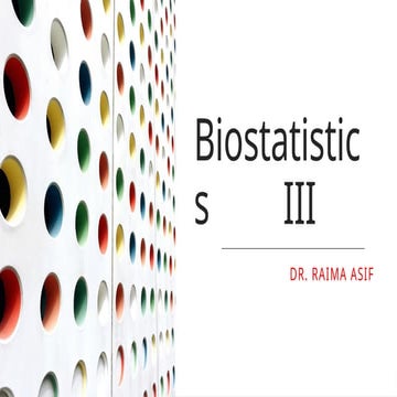 3. BIOSTATISTICS III measures of central tendency and dispersion by  SM - Cop...