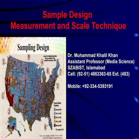 Sample Design and Measurement presentation | PPT