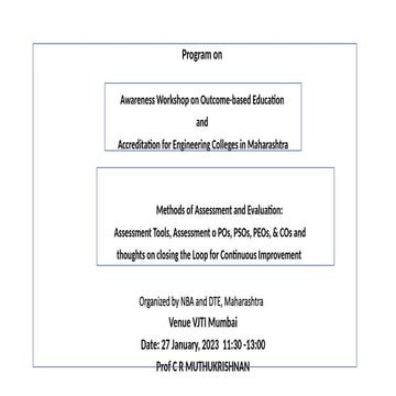 Outcome Based Education (OBE) =PPT  -123