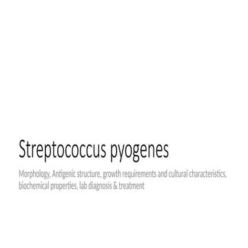 3. Streptoccus pyogenes - Microbiology with references