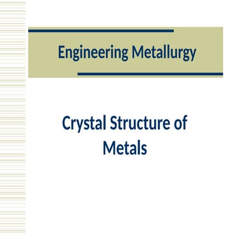 Crystal structure | PPTX