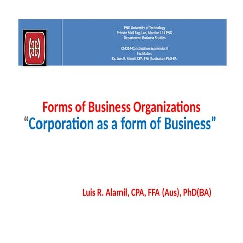 Comprehensive Overview of Corporate Structures and Legal Foundations in PNG