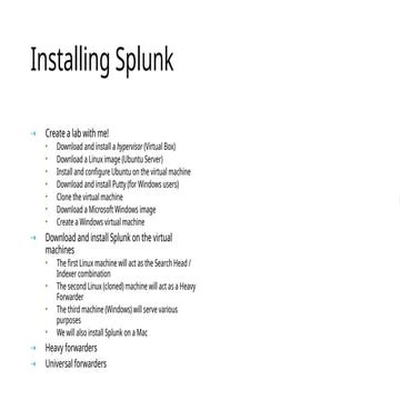 Installing the Splunk - Installing Splunk.pptx