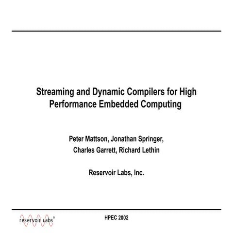 High Performance computing for scientific organisation | PPT