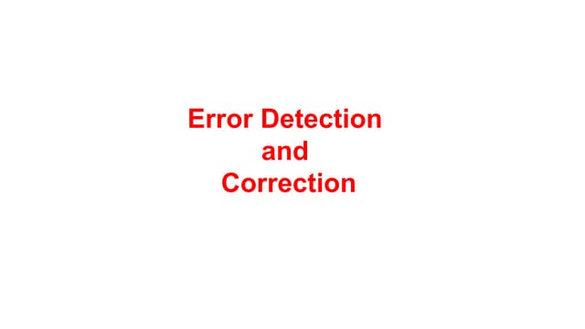 Error Detection and Correction using checksum