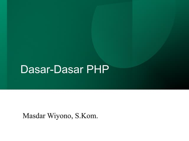 Pembahasan Mengenai Mata Kuliah Web Programming Pada BAB PHP Pertemuan 4 dan ...