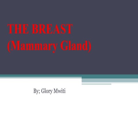 3.3 THE BREAST And the diseases of the breast tissue