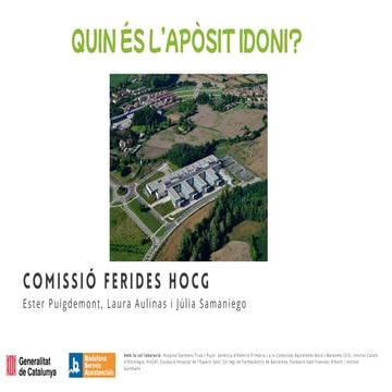 Presentació titulada "Quin és l'apòsit idoni?"